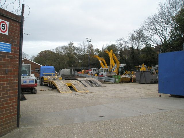 Wide photographs of plants, yards, and equipment in use
